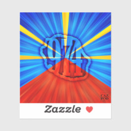 974 Insel (Réunion) - Flagge Aufkleber