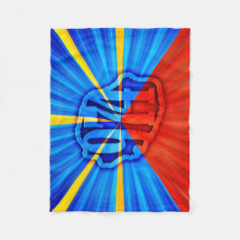 974 Insel (Réunion) - Flagge Fleecedecke