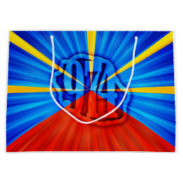 974 Insel (Réunion) - Flagge Große Geschenktüte