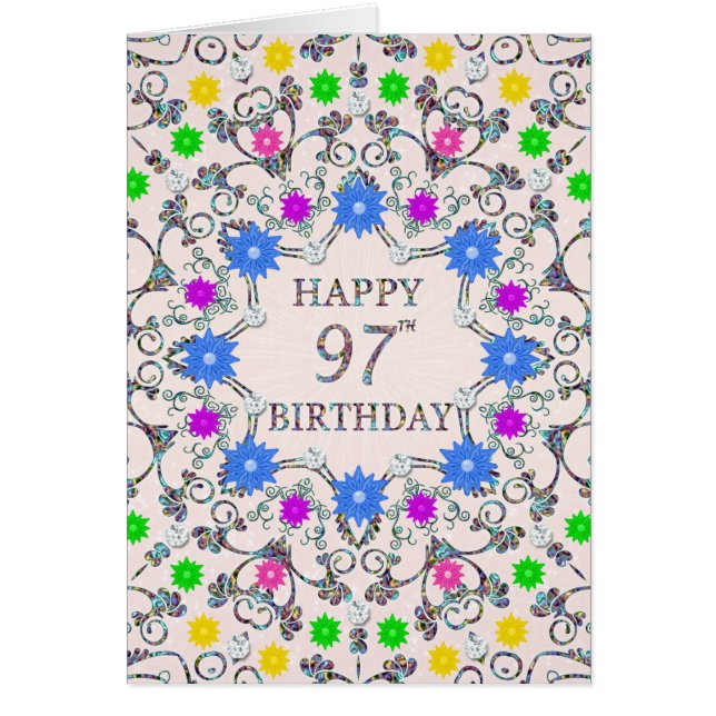 97. Geburtstag Abstrakte Blume (Vorne)