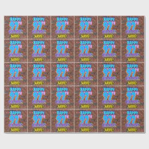 97. Geburtstag: Spaß, Urban Graffiti Inspiriert Lo Geschenkpapier