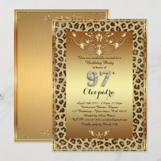 97., Geburtstags-Party 97., königliches Einladung