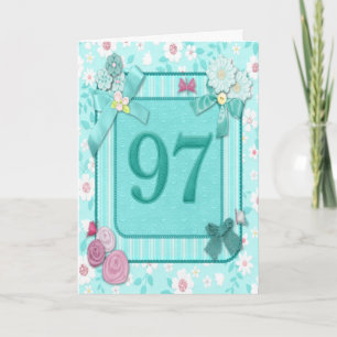 97. Geburtstagskarte mit Blume Karte