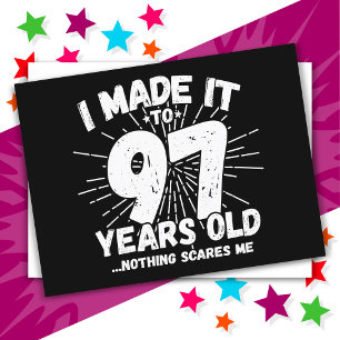 97 Jahre alt Sarcastic Meme Funny 97. Geburtstag Postkarte