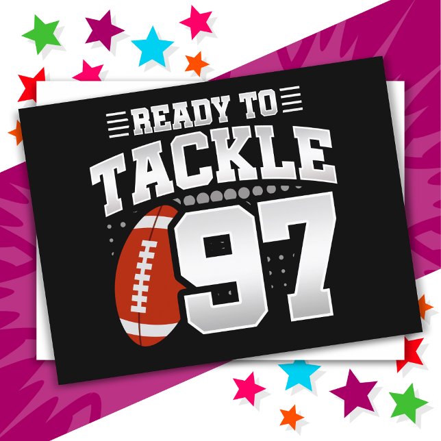 97-jähriges Tackle Football Party 97. Geburtstag Postkarte (Von Creator hochgeladen)