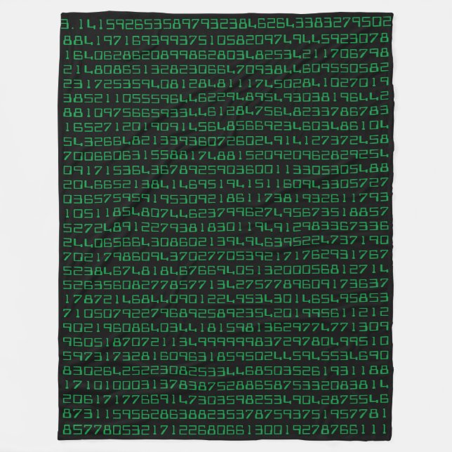 985 Ziffern von Pi Fleece Blanket (Vorderseite)