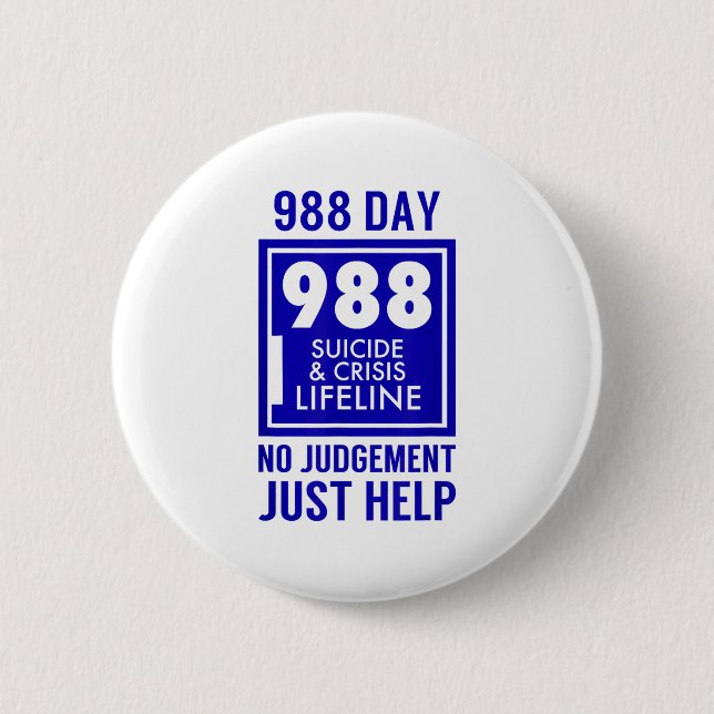 988 Day - 8. September - Suizidprävention Awarene Button (Vorderseite)