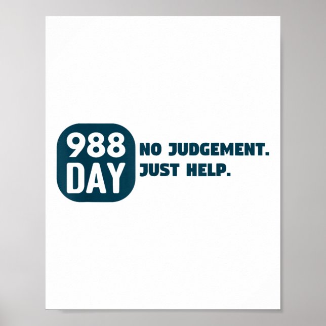 988 Day - 8. September - Suizidprävention Awarene Poster (Vorne)