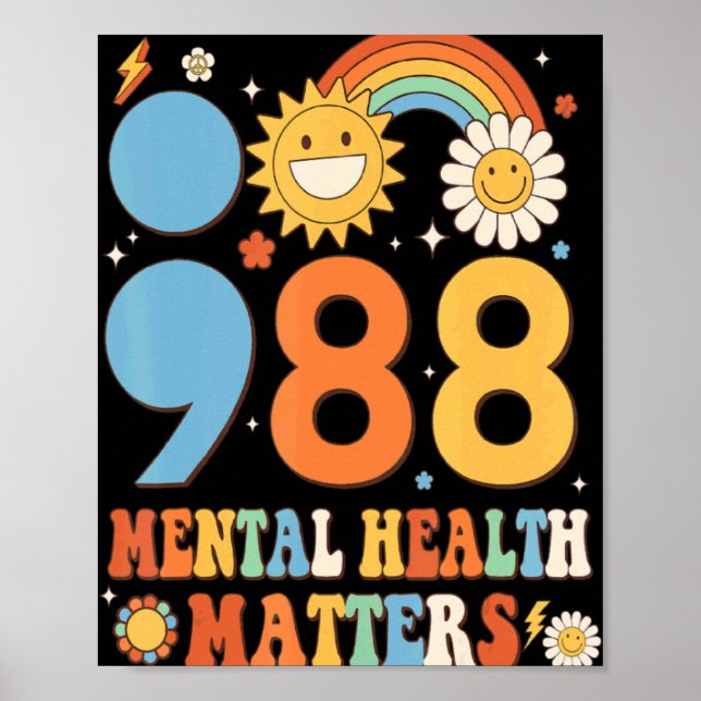 988 Mental Health S Awareness Tomorrow Needs  Poster (Vorne)