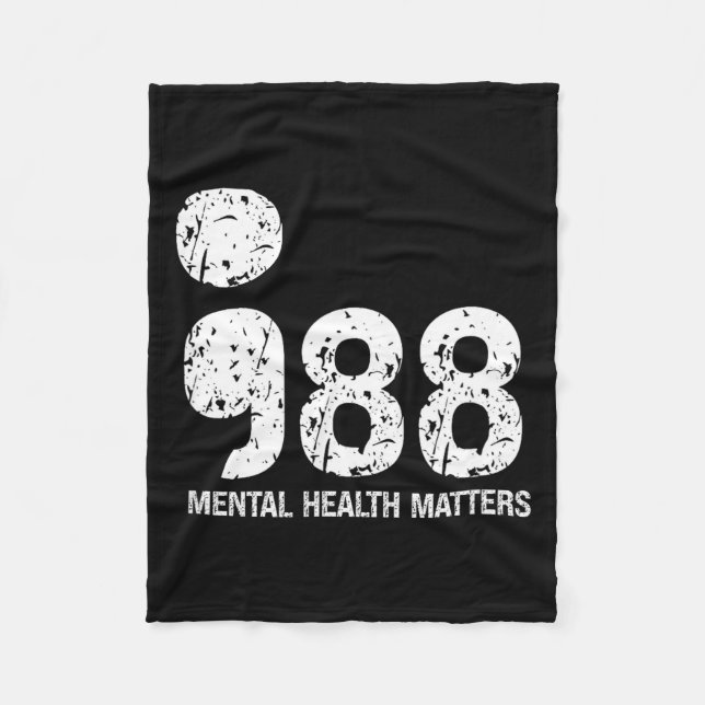 988 Mental Health S Suicide Prevention Awareness  Fleecedecke (Vorderseite)