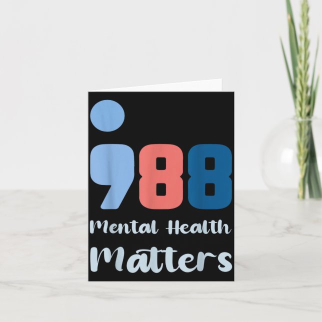 988 Mental Health S Suicide Prevention Awareness  Karte (Vorderseite)