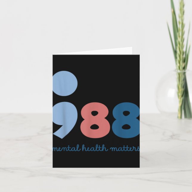 988 Mental Health S Suicide Prevention Awareness  Karte (Vorderseite)