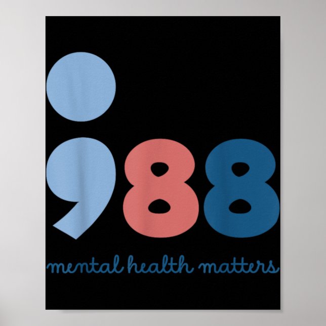 988 Mental Health S Suicide Prevention Awareness  Poster (Vorne)