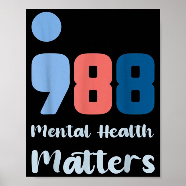 988 Mental Health S Suicide Prevention Awareness  Poster (Vorne)