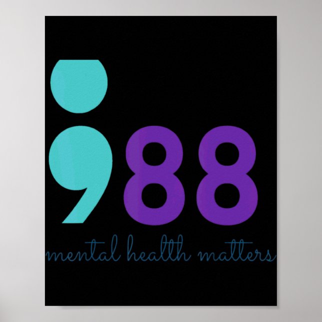988 Mental Hralth S Suicide Prevention Aware  Poster (Vorne)