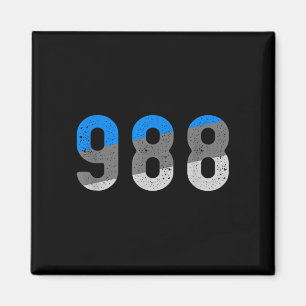 988 Präventions-Hotline Gesundheitsbewusstsein Magnet