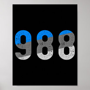 988 Präventions-Hotline Gesundheitsbewusstsein Poster