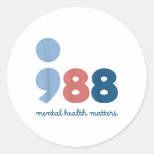 988 Psychische Gesundheit S Suizidpräventionsbewus Runder Aufkleber