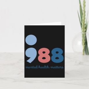 988 Psychische Gesundheitsprobleme Suizidpräventio Karte