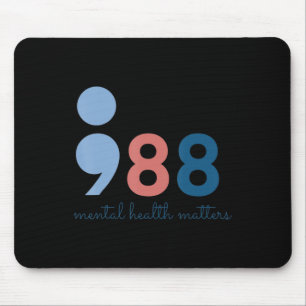 988 Psychische Gesundheitsprobleme Suizidpräventio Mousepad