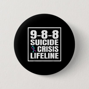 988 Selbstmord- und Krisen-Hotline Suizidpräventio Button
