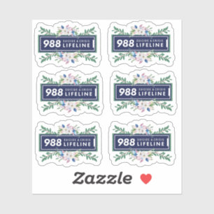 988 Selbstmord und lebensbedrohliche Flora-Aufkleb Aufkleber