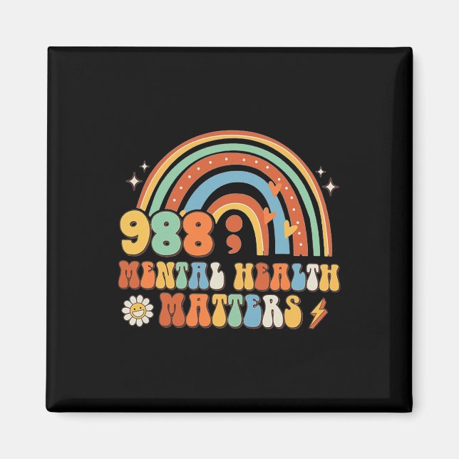 988 Semicolon Mental Health Matters Suicide Preven Magnet (Vorne)