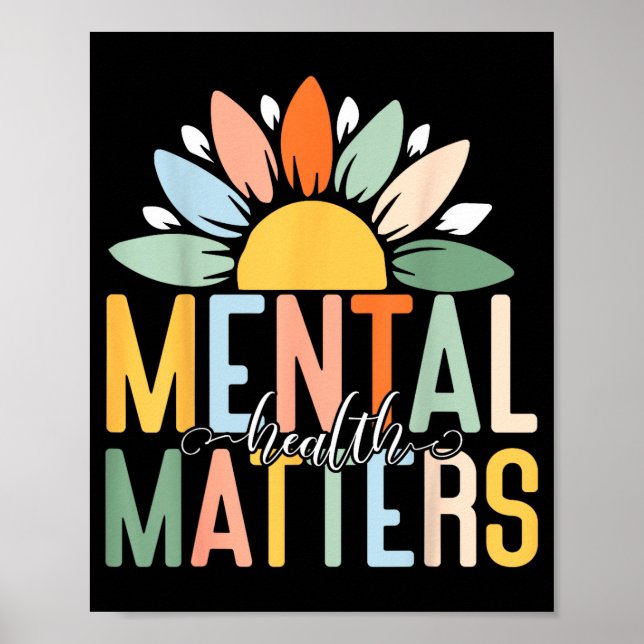 988 Semicolon Mental Health S Suicide Prevention W Poster (Vorne)