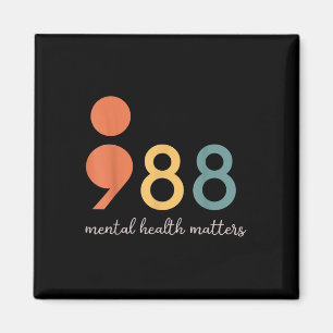 988 Semicolon Mental Health S Suizidprävention Magnet