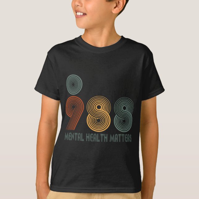 988 Semicolon Mental Health S  T-Shirt (Vorderseite)