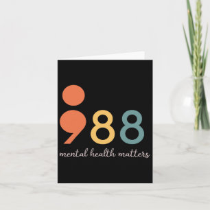 988 Semicolon Psychische Gesundheitsprobleme Suizi Karte