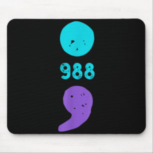 988 Semikolon Prävention psychischer Gesundheit Mousepad