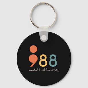 988 Semikolon Psychische Gesundheitsprobleme Suizi Schlüsselanhänger