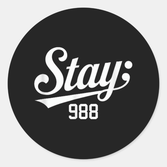 988 Sensibilisierung für Suizidprävention Runder Aufkleber (Vorderseite)