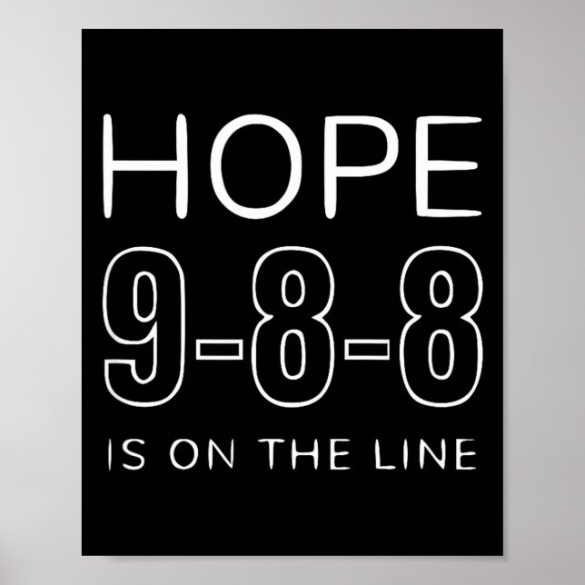 988 Shirt - Suicide Prevention Crisis Lifeline 988 Poster (Vorne)