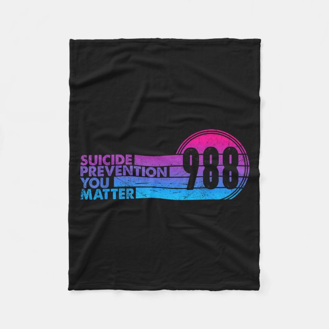 988 Shirt Suicide Prevention Lifeline 988 Awarenes Fleecedecke (Vorderseite)