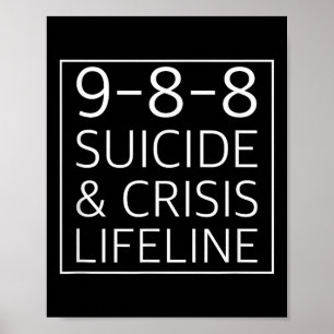988 Shirt - Suizidbewusstsein Krise Rettungsleine Poster