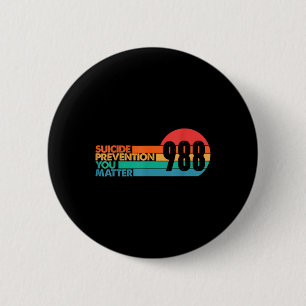 988-Shirt Suizidpräventions-Hotline 988 Bewusstsei Button