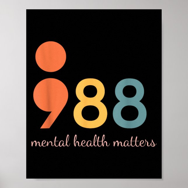 988 Suicide And Crisis Lifeline The World Needs Yo Poster (Vorne)