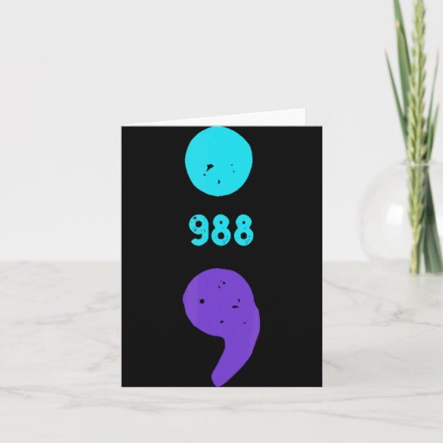 988 Suicide Prevention 988 Comma  Karte (Vorderseite)