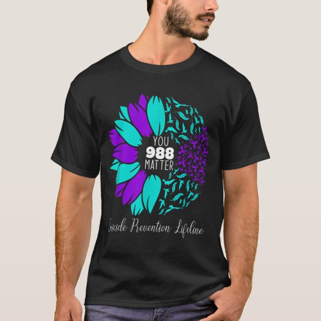 988 Suicide Prevention Awareness Semi-colon You  T-Shirt (Vorderseite)