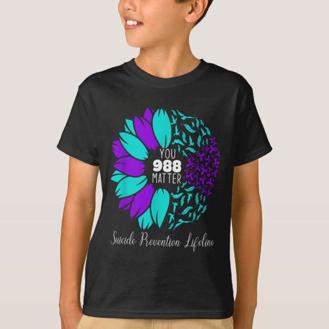 988 Suicide Prevention Awareness Semi-colon You  T-Shirt (Vorderseite)
