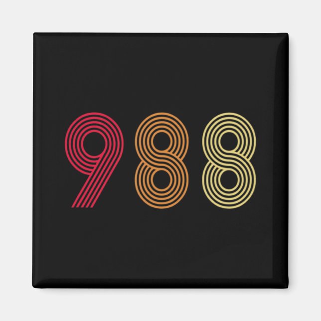 988 Suicide Prevention Hotline Health Mental Aware Magnet (Vorne)