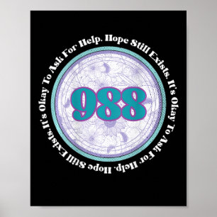 988 Suicide Prevention It's Okay To Ask For Help B Poster