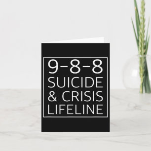 988 - Suizid Awareness Crisis Lifeline 988 Karte