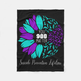 988 Suizidprävention Bewusstsein Semi-colon You Fleecedecke