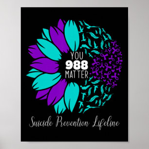 988 Suizidprävention Bewusstsein Semi-colon You Poster