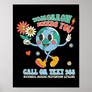 988 Suizidprävention Bleibe Morgen braucht Männer Poster
