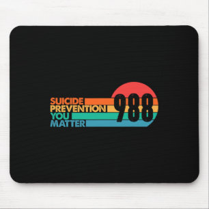988 Suizidprävention Lifeline 988 Bewusstsein 988 Mousepad