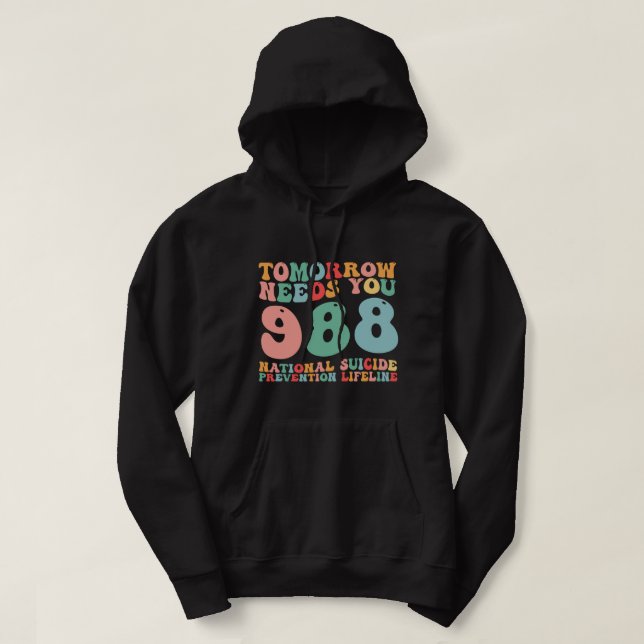 988 Suizidprävention Nationale Suizidprävention Hoodie (Design vorne)